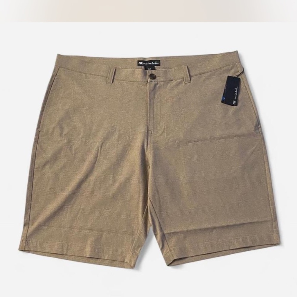 Travis Mathew Khaki Flat Front Shorts
